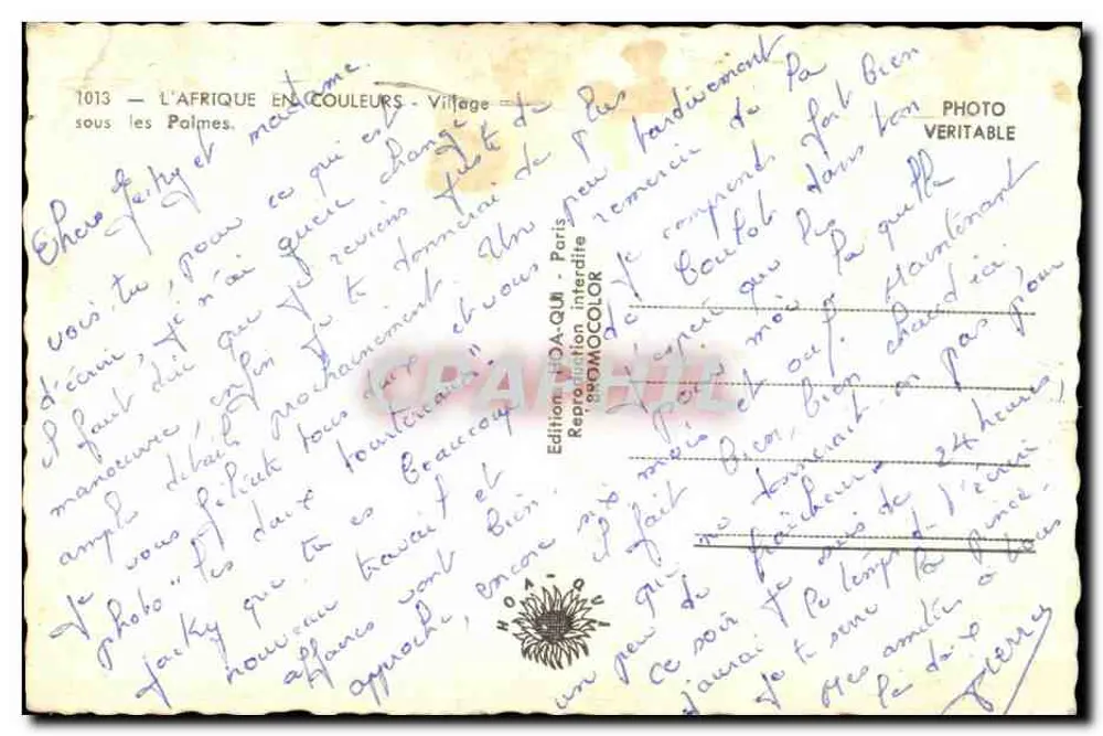 Dorf unter den Palmen — Afrika in Farbe — D.A.Q.U.I.-Ausgabe Nr. 1013 - Rückseite
