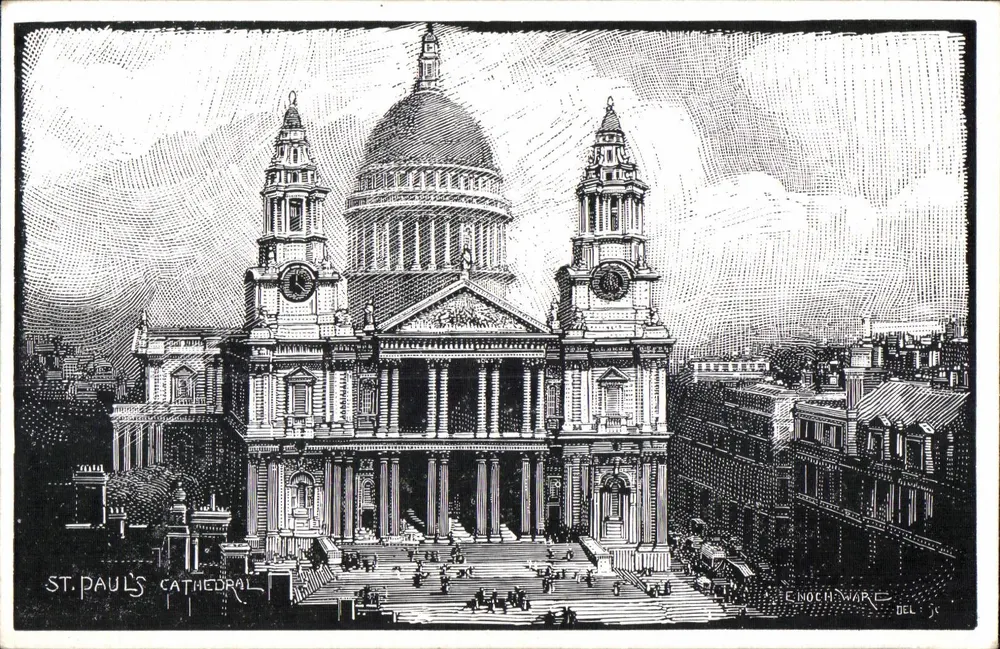 Catedral de São Paulo — gravura em madeira — Enoch Ward - Frente