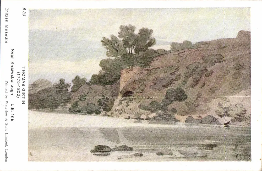 Aussicht in der Nähe von Knaresborough — Thomas Girtin (1775-1802) — British Museum, gedruckt von Waterlow & Sons Limited, London - Vorderseite
