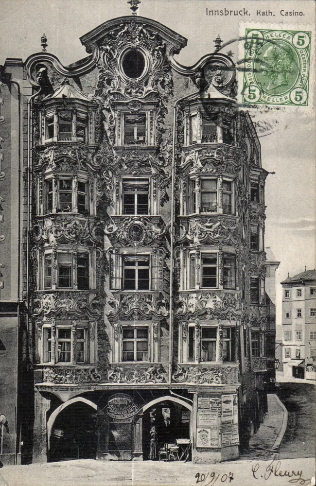 Innsbruck, Casino Cattolico. — Editore Fritz Grati, n°14 - Recto