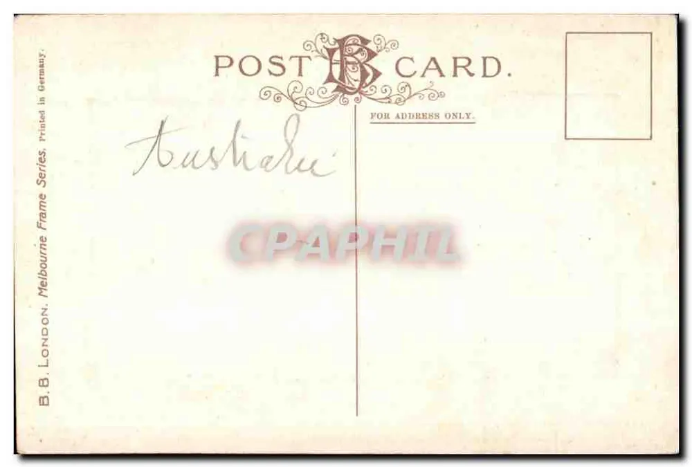 Government House — Advance Australia — B.B. Melbourne, London - Verso