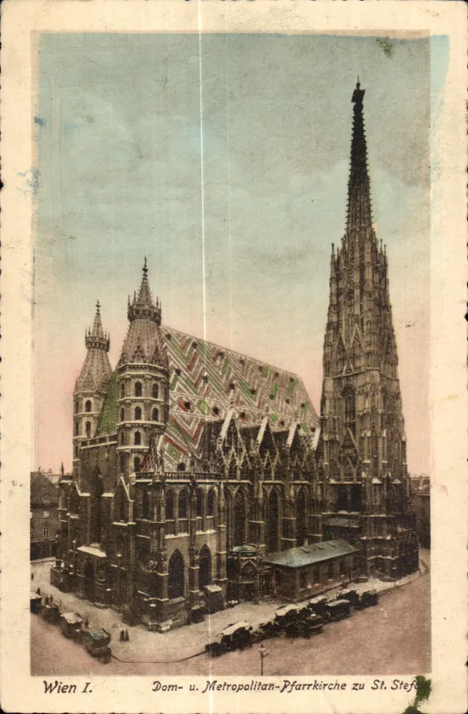 Viena I. — Dom- u. Metropolitan-Pfarrkirche zu St. Stephen — editor não visível - Frente