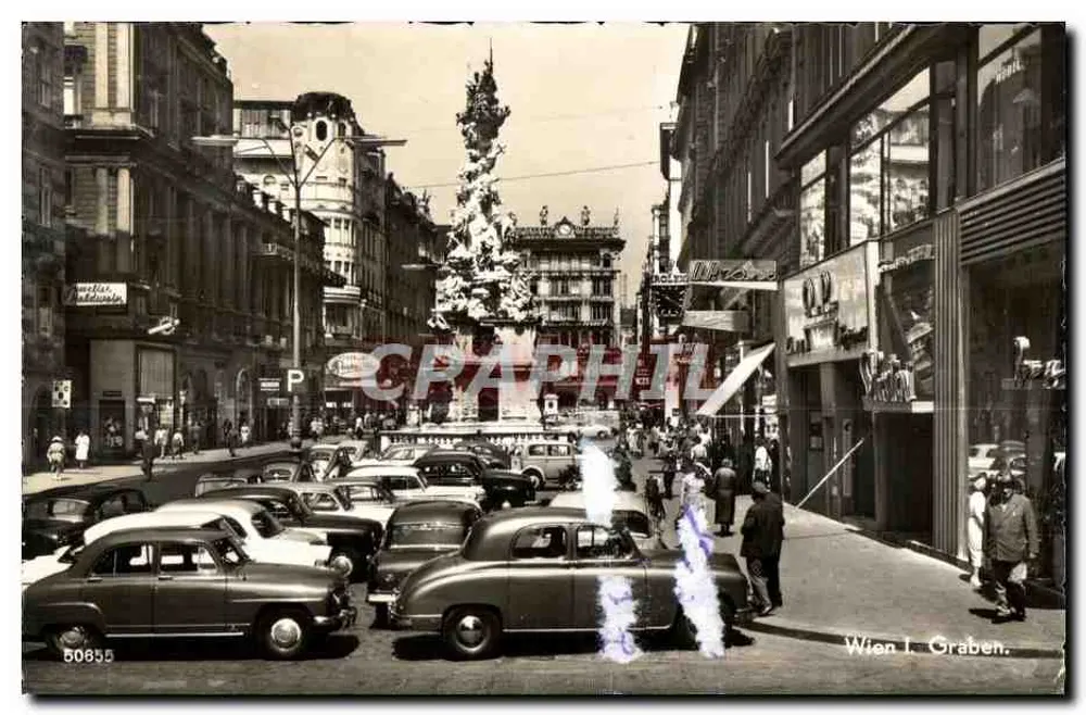Wien I. Graben — Place du Monument de la Sainte-Trinité — P. Ledermann, n° 50855 - Frente