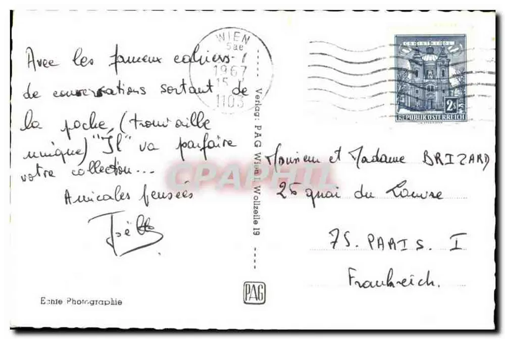 Monumento a Beethoven — Viena XIX, Heiligenstädterpark — PAG, n°46014 - Verso