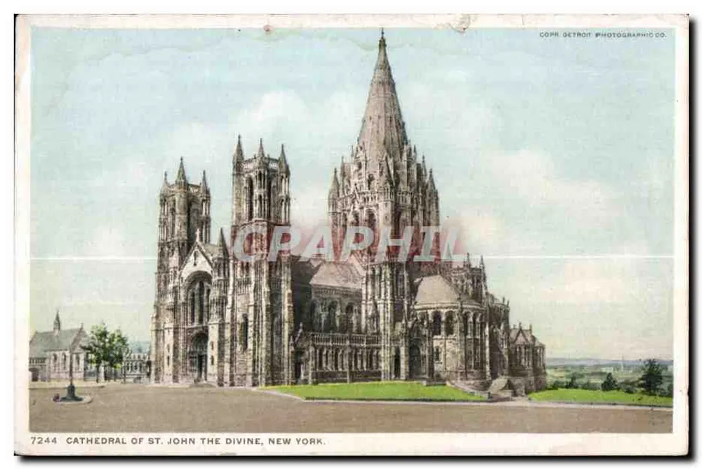 Kathedrale Saint John the Divine — New York — Cora Detroit Photographic Co. n°7244 - Vorderseite