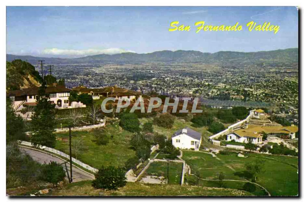 San Fernando Valley — vista panorâmica — Allied Novelty & Postcard Co., Los Angeles - Frente