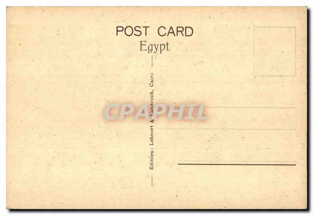 Abydos: Offerta di Telhoo ai Barche Sacre — serie 1501 — Editori Lehner & Landrock, Caire - Verso