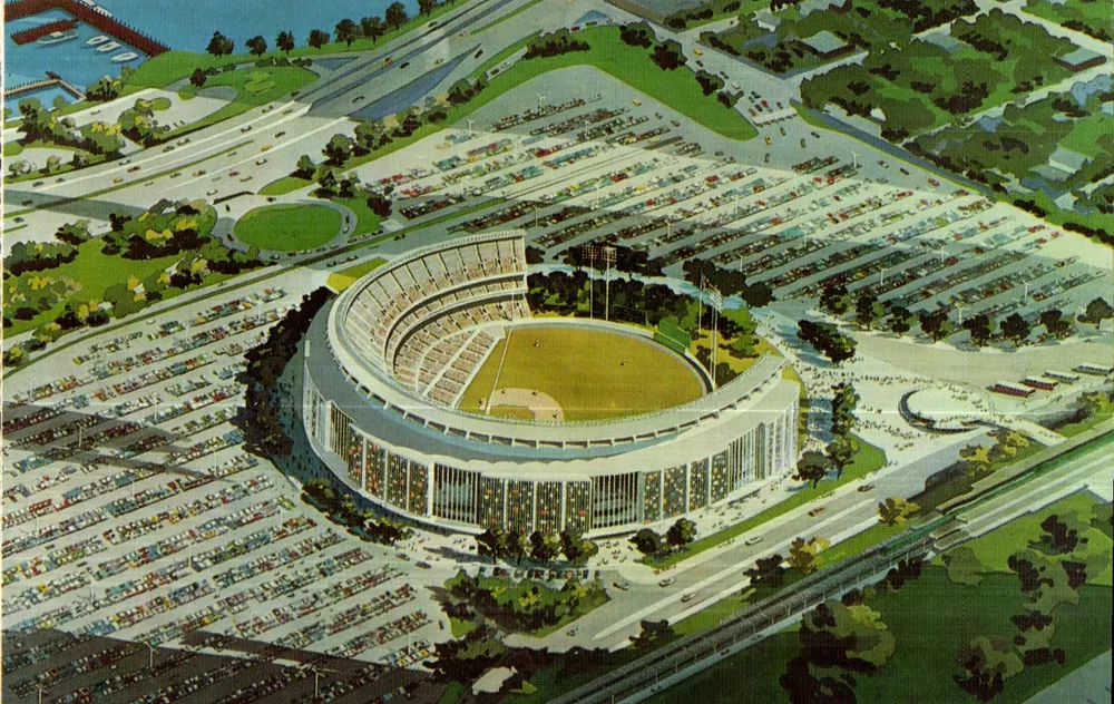 William A. Shea Municipal Stadium — Flushing Meadow Park, Queens — Verlag Unisphere, Serie WF-6 - Vorderseite