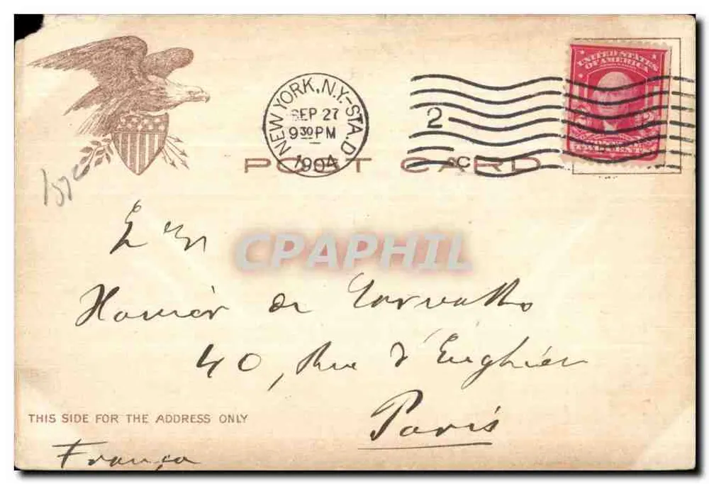 Denkmal für Soldaten und Matrosen — New York — Verlag A. Loeffler, N.Y., n° 261 - Rückseite