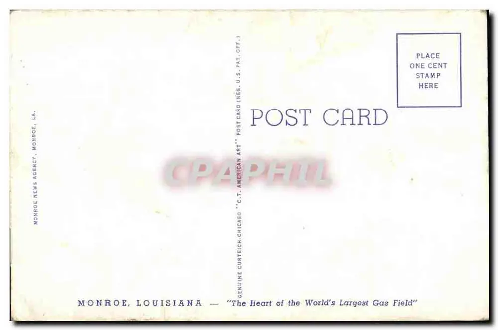Ouachita Parish Court House, Monroe, La. — Monroe News Agency, n° 100552-N - Rückseite