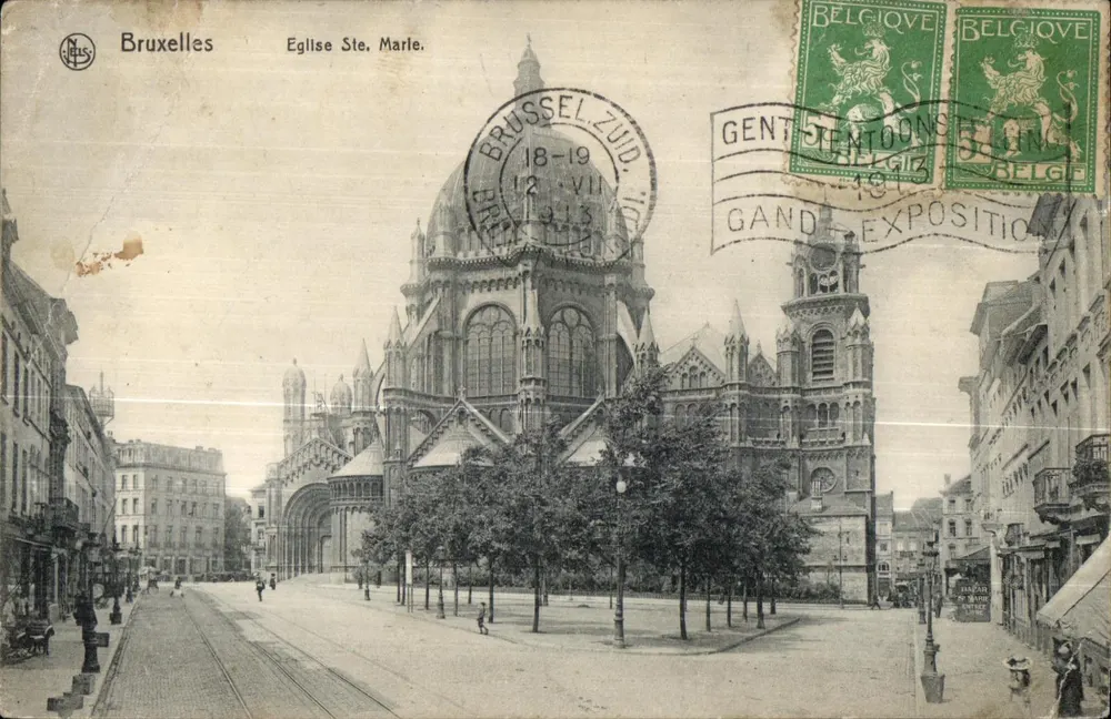 Bruxelas — Igreja de Santa Maria — Ed. Nobs, Série 1, No. 180 - Frente