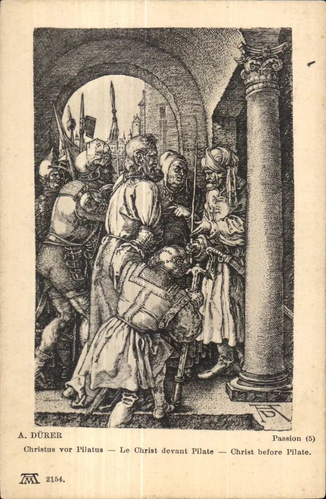 Christus vor Pilatus — Passion (5) — A. DÜRER, Serie 2154 - Vorderseite