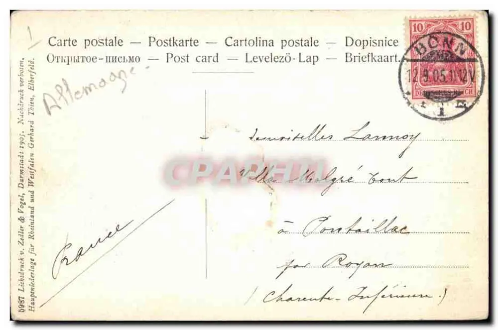 Drachenfels — Siebengebirge — Lichtdruck v. Zeller & Vogel, Darmstadt - Verso