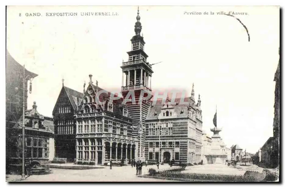 Antwerpen — Pavillon der Stadt Antwerpen auf der Weltausstellung in Gent - Vorderseite