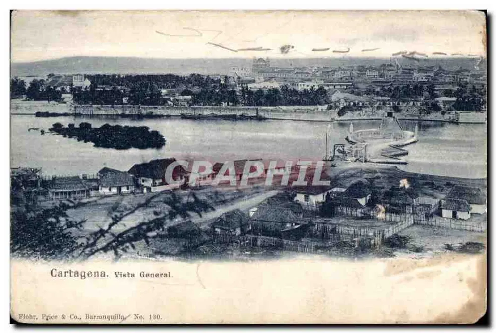 Cartagena — Allgemeine Ansicht — Flohr, Price & Co., Barranquilla, Nr. 130 - Vorderseite