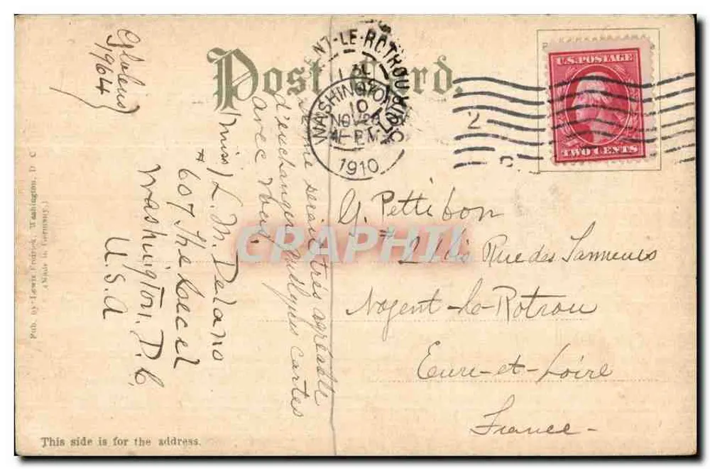 U.S. Kriegs-, Außen- und Marineamt — Washington, D.C. — Verleger nicht sichtbar - Rückseite