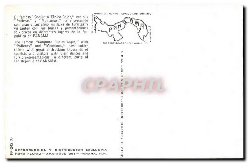 Conjunto Típico Cajar — Panama — Mike Roberts Color Production - Reverso