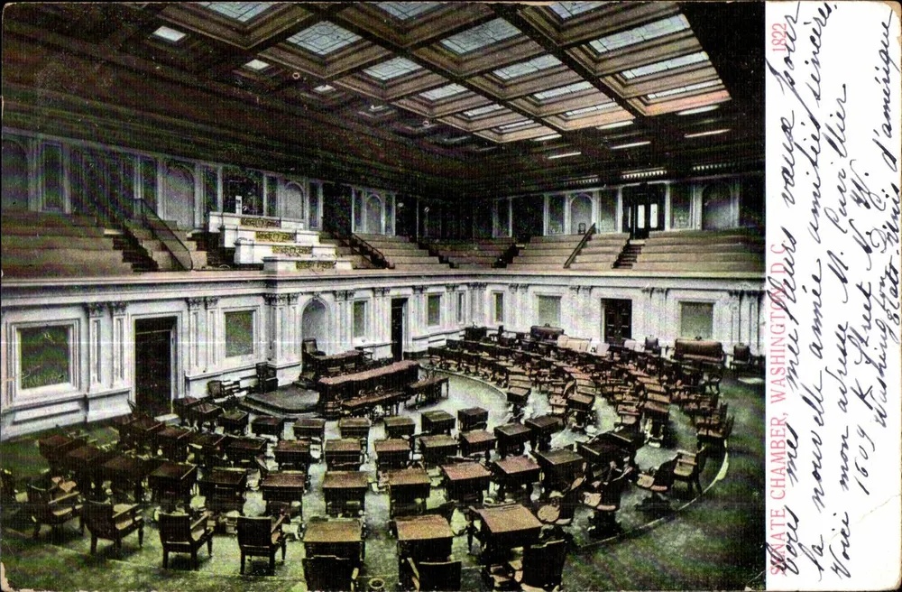 Senado — Sala do Senado em Washington D.C. — A. C. Bosseman & Co. n° 1609 - Frente