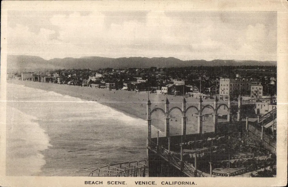Cena de praia — Venice, Califórnia — Gheo Sommer & Novelty Co., Los Angeles, Cal. - Frente