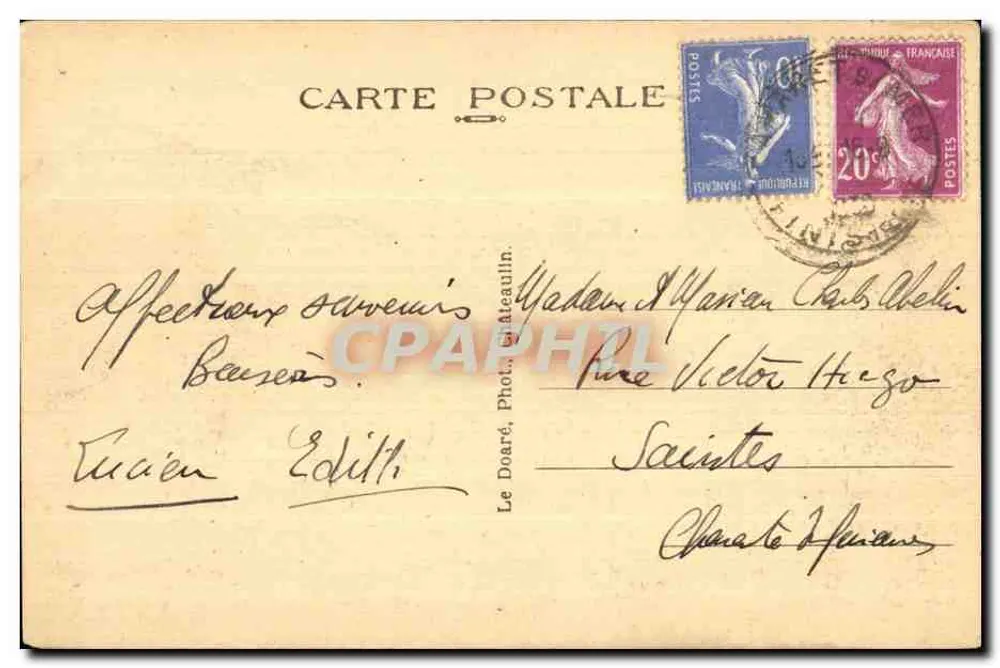 Camaret-sur-Mer — Ornamentale Felsen an der Pointe de Penhir — Le Doaré, Fotografie & Verlag, Nr. 814 - Rückseite