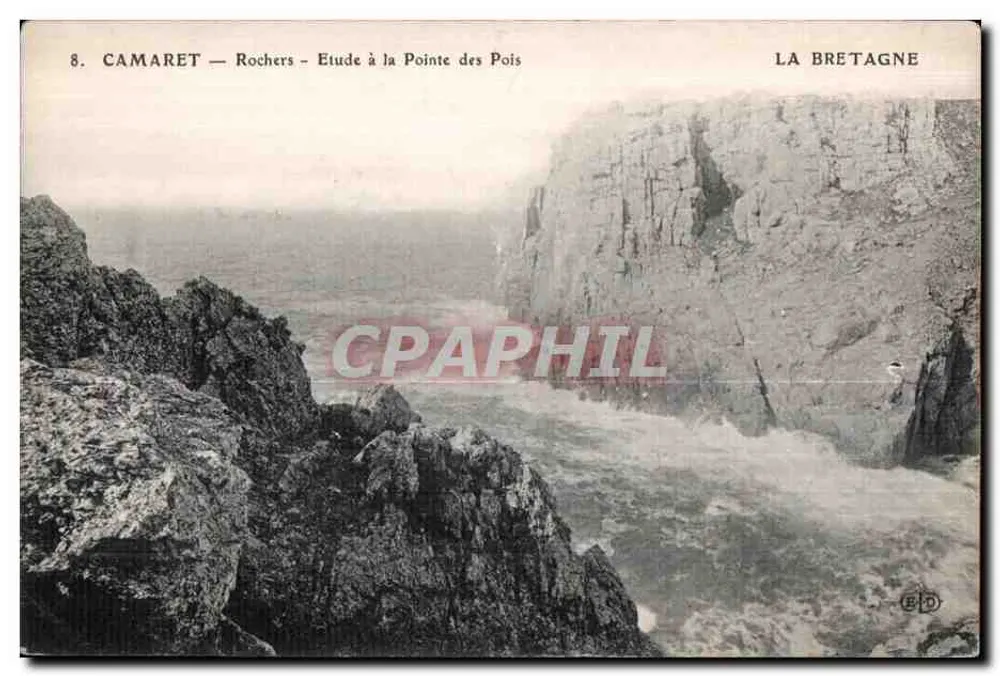 Camaret — Felsen — Studie an der Pointe des Pois — Bretagne - Vorderseite