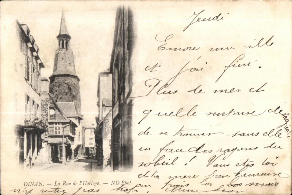 Dinan — Rue de l'Horloge — ND Phot - Frente