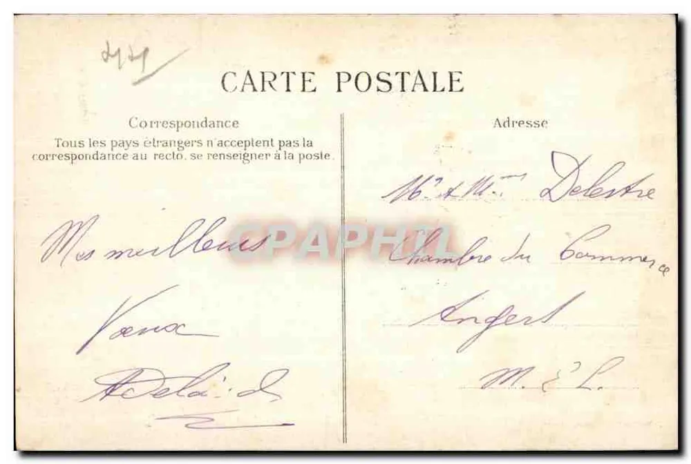 NANTES — Entrada do Jardim das Plantas — Edição F. Chapean, Nantes - Verso