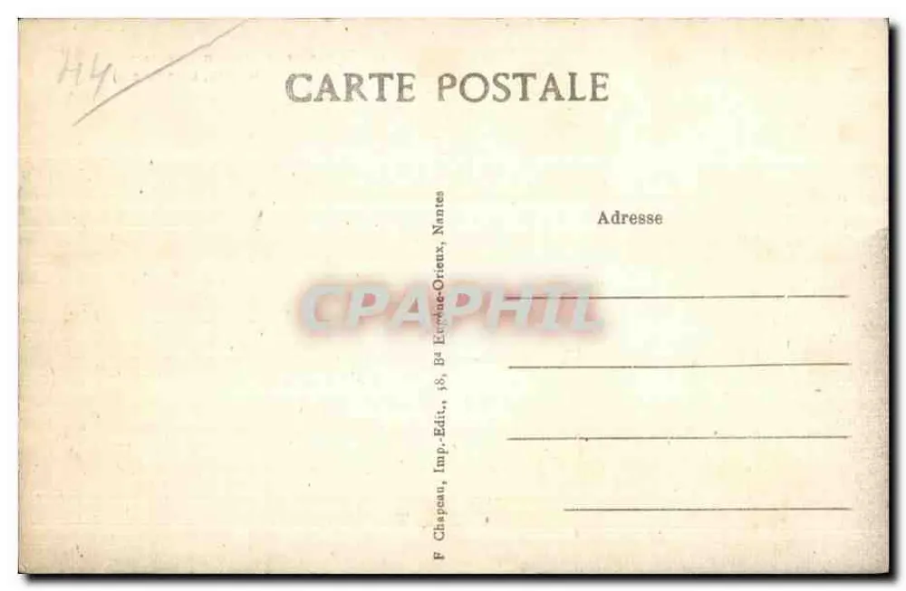 Ancenis — Castelo de Ancenis (século XVI) — F. Chapeau, Nantes - Verso