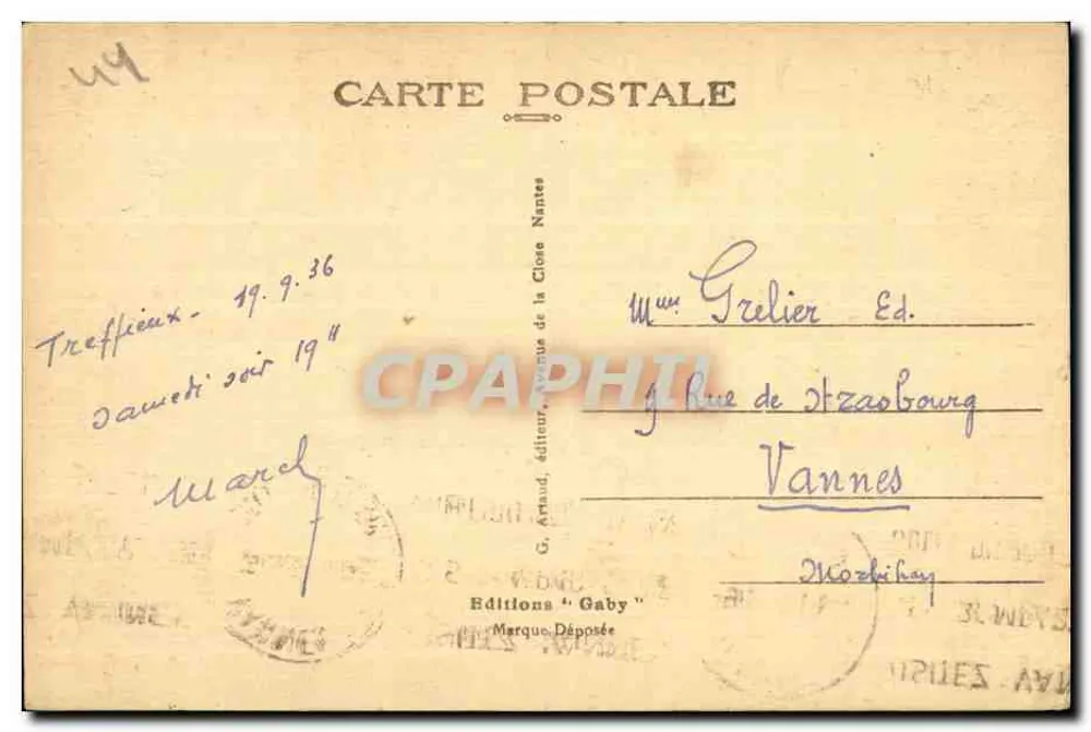 Châteaulin (44) - Castelo forte — Editor Gaby, n°66 - Verso