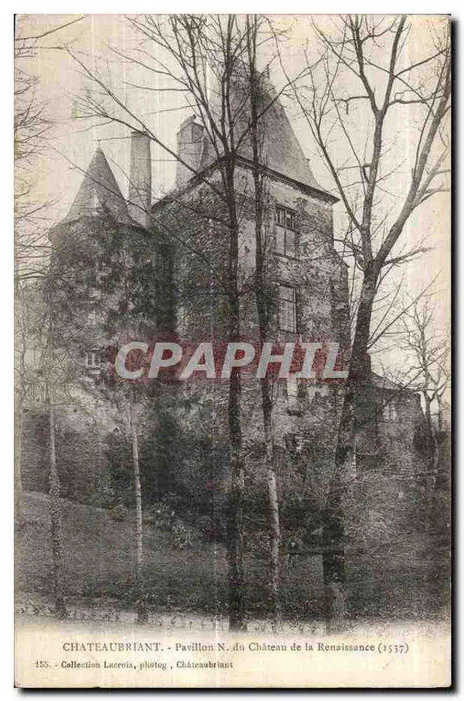 Châteaubriant - Pavilhão N. do Castelo da Renascença (1537) - Coleção Lacroix, fotog. Châteaubriant - Frente