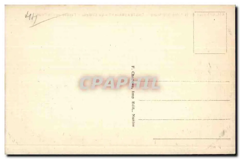 Châteaubriant — O Castelo — Fachada para a Cour — F. Chapon, Imp. Edil. Nantes - Verso