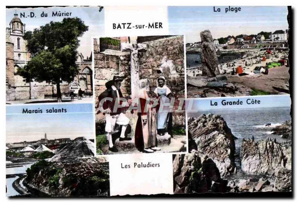 Batz-sur-Mer — Vista panorâmica com editor F. Chapeau, Nantes - Frente