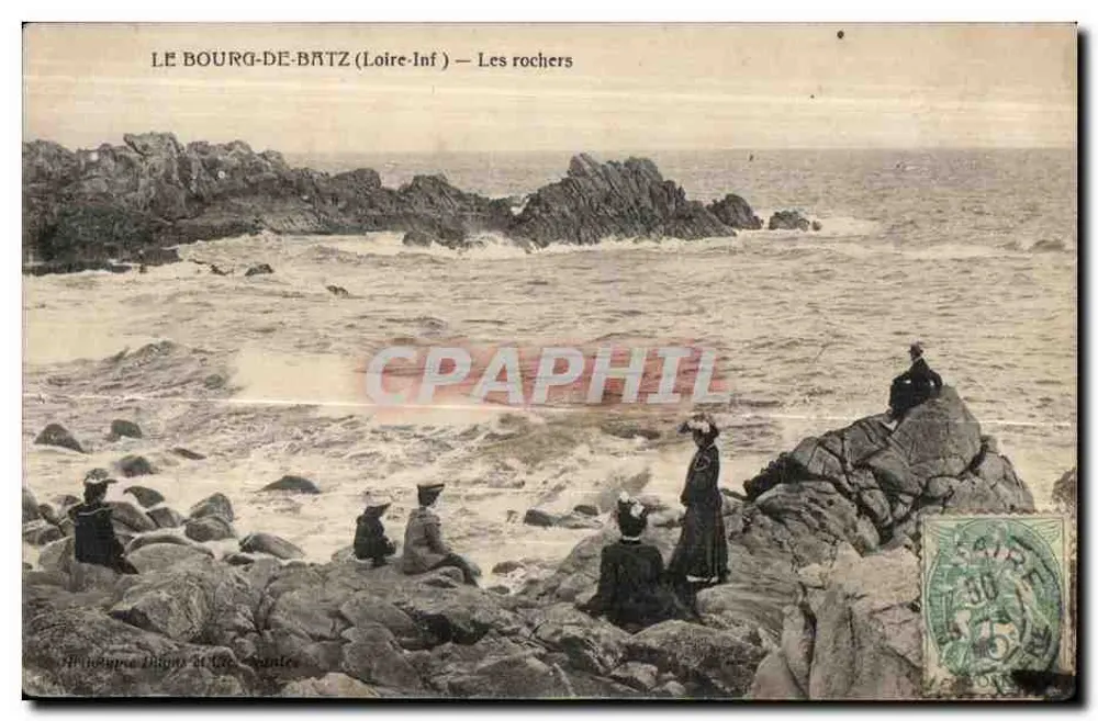 Le Bourg-de-Batz (Loire-Inf) — Os rochedos — Imprensa Digno & Cie - Frente