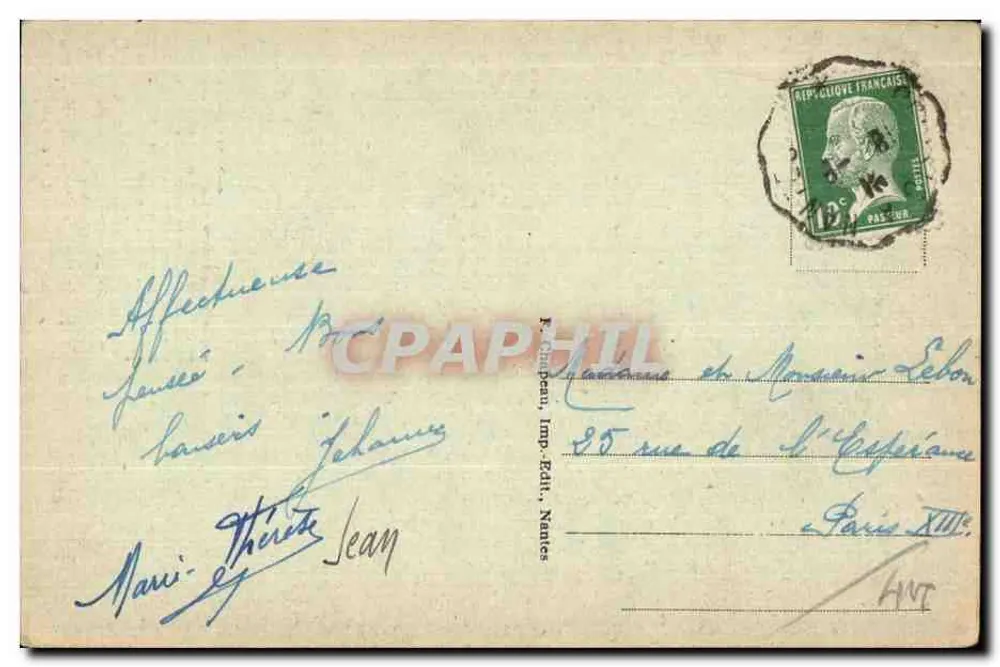 Batz (Loire-Inf.) — Ruínas da Capela N.-D. do Mûrler (século XV) — F. Chappeau, Imp.-Édit., Nantes - Verso