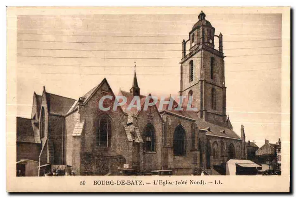 Bourg-de-Batz — A Igreja (lado Norte) — I.I. - Frente