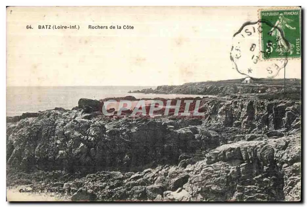 Batz (Loire-Inf.) — Rochers da Côte - Frente