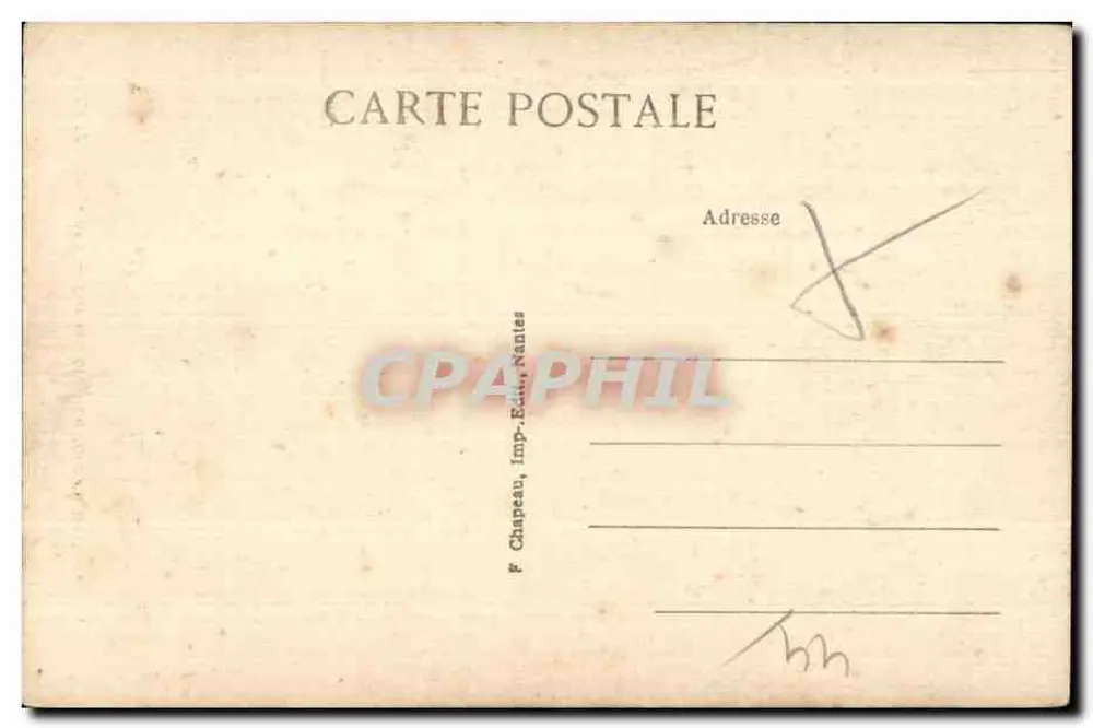 Batz (Loire-Inf.) — Sobre la Costa — El Puente del Diablo — F. Chapeau, Editor, Nantes - Reverso