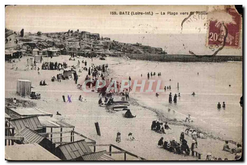 Batz (Loire-Inf.) — La Plage vers la Pointe — Éditeur : Imp. Édit. Nation - Vorderseite