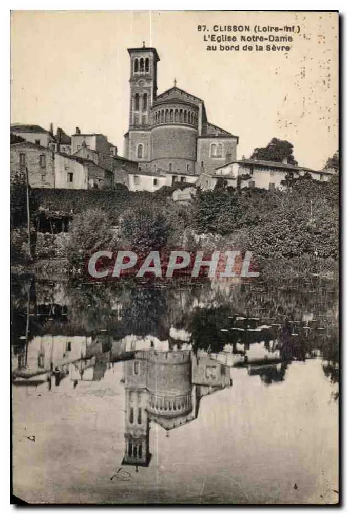 Clisson (Loire-Inf.) — Ansicht der Kirche Notre-Dame am Ufer der Sèvre — P. Chapeau, Verlag, Nr. 87 - Vorderseite
