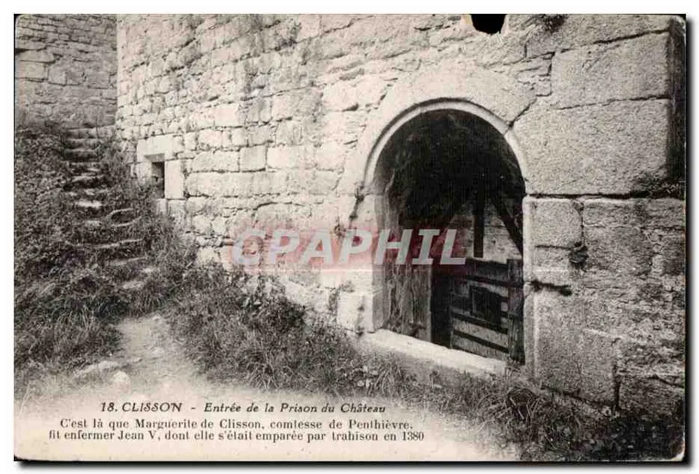 Clisson - Invoer van de gevangenis van het kasteel — uitgever J. Nozaïre, Nantes - Voorkant