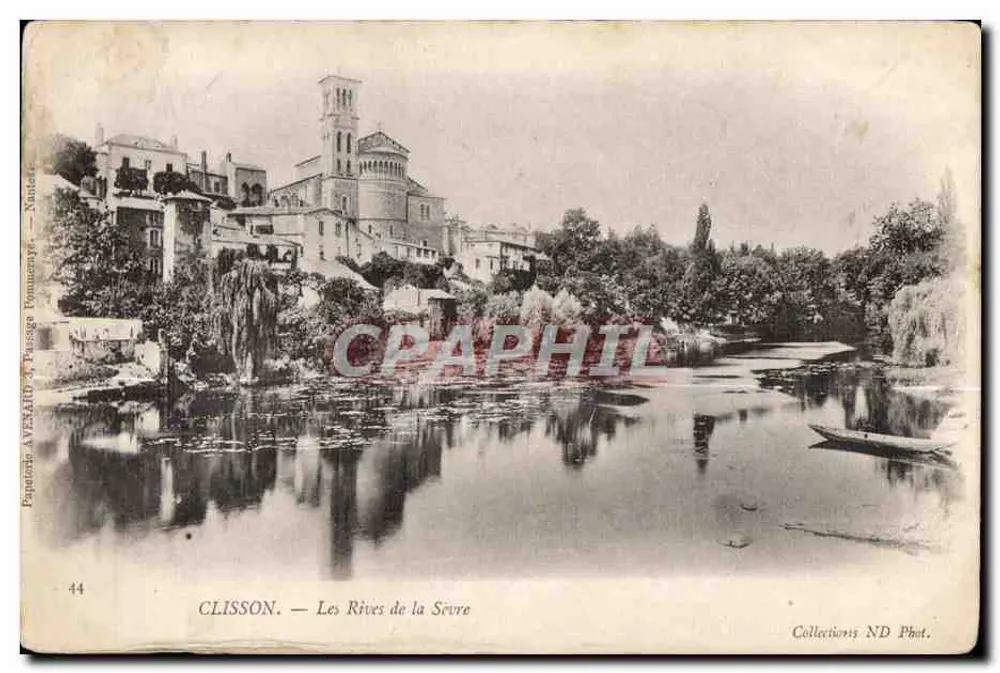 Clisson — As margens da Sevre — Papeterie Averafo, Nantes - Frente