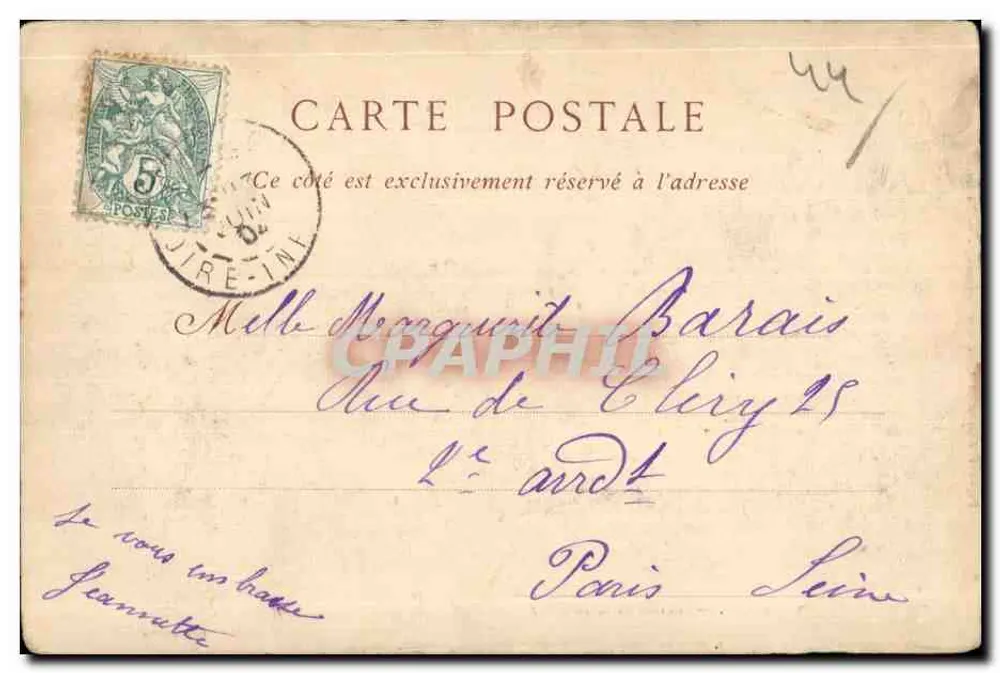 Clisson — As margens da Sevre — Papeterie Averafo, Nantes - Verso