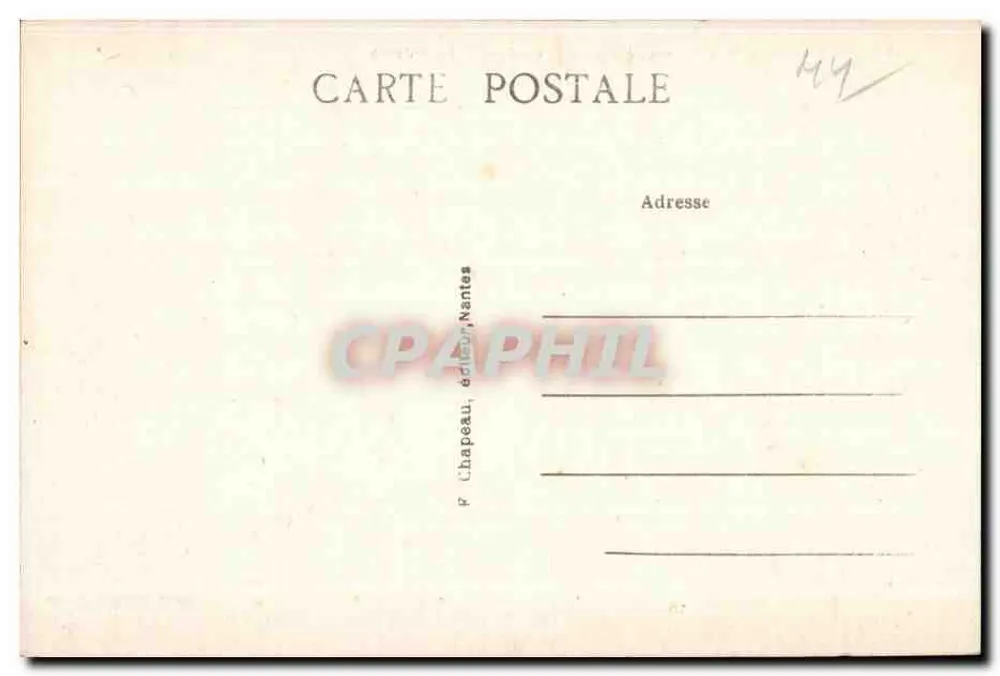 Clisson (Loire-Inf.) — El Castillo, visto desde el Puente Saint-Antoine — Chapeau, editor Nantes, n°28 - Reverso