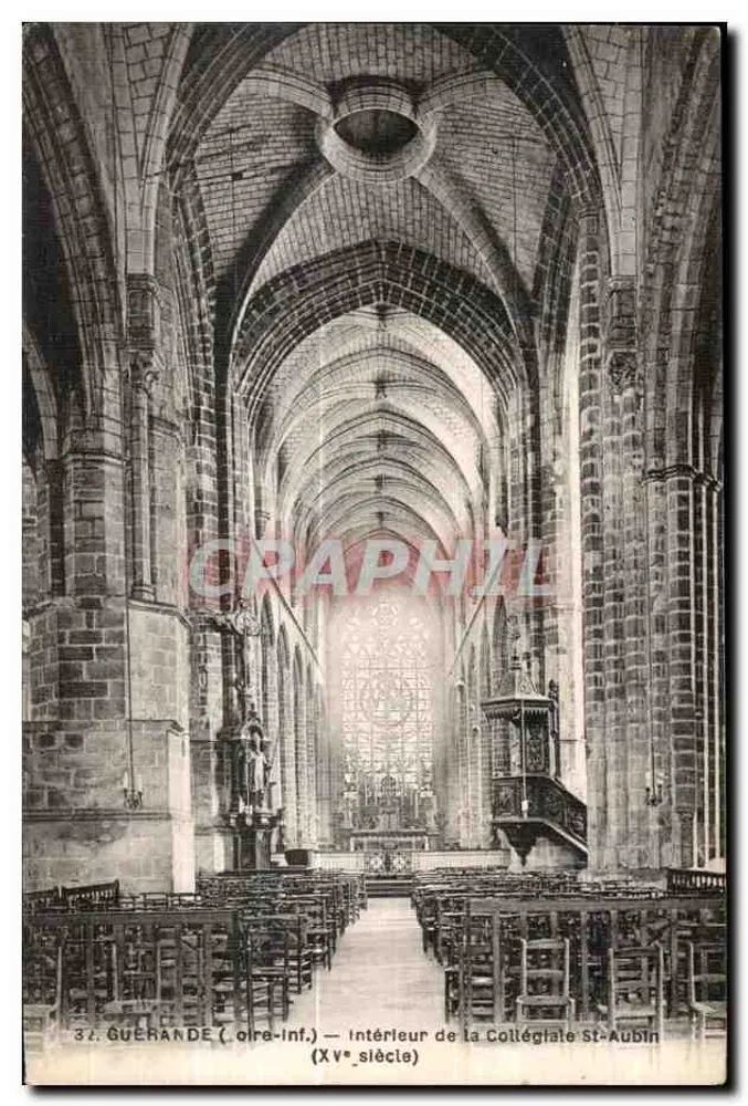 Guerande (Loire-Inf.) — Innenansicht der Kollegiate St-Aubin (15. Jahrhundert) - Vorderseite