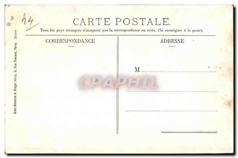 Guérande - Porte Vannetaise — vista de la antigua puerta fortificada — Librairie Mme. Geffroy, Nantes - Reverso