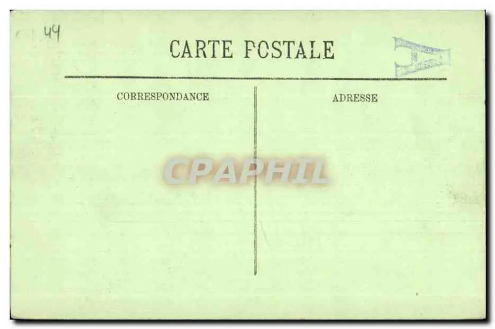 Guérande (Loire-Inférieure) — Innenansicht der Collegiate St-Aubin (15. Jahrhundert) — Reservierte Ausgabe - Rückseite