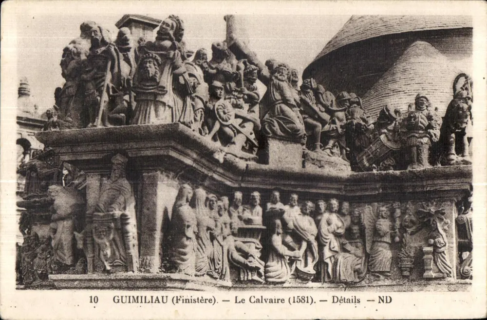 Guimiliau (Finistère) — Der Calvaire (1581) — Details — ND - Vorderseite