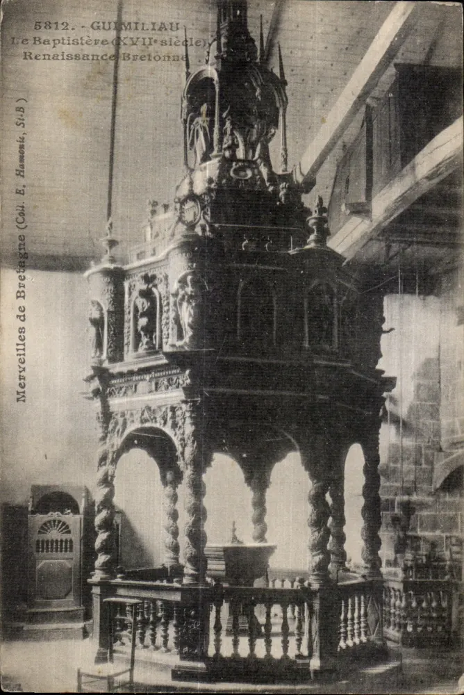 Guimiliau — Der bretonische Renaissance-Baptisterium — Verlag E. Hamonik, Nr. 5812 - Vorderseite