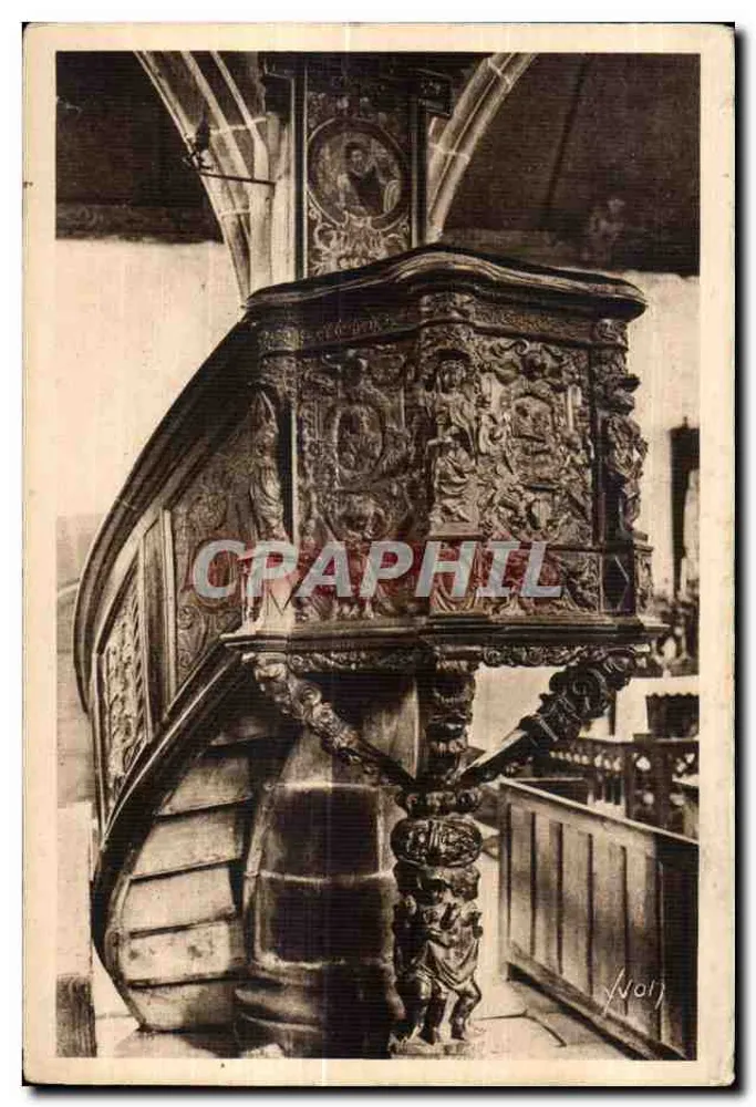 Innenraum der Kirche, der Predigerstuhl (1677) — Guimiliau (Finistère) — Éditions d'Art Yvot, Paris - Vorderseite