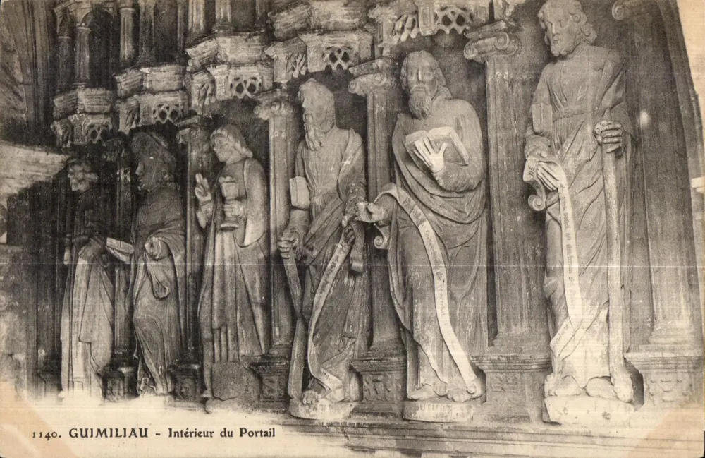 Guimiliau — Interior del Portal — editor anónimo, n° 1140 - Anverso